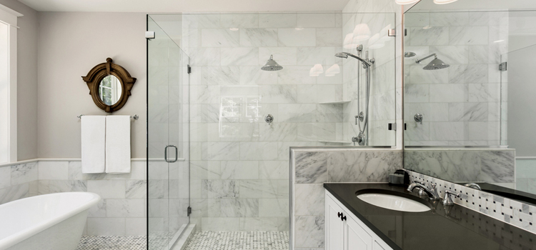 bathroom shower door installation in Indio